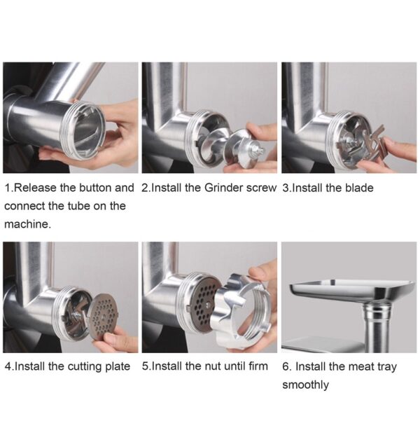 RAF R.3397 Electric Meat Grinder Sausage Filling Meat Machine 1800W