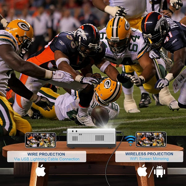 Aerbes AB-R36 Android 11.0 Projector 4gb+64gb, 2.4g & 5G Wifi Compatible