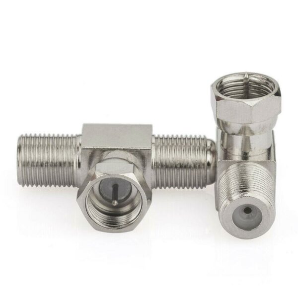 10 Piece Of Type F Male to Dual Female Connector