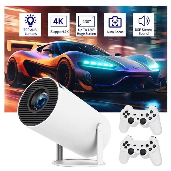 Y5S 2.4ghz Wireless Game Projector With 2 Game Controls And Remote Control