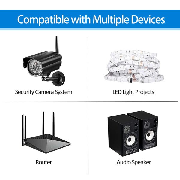 DC Power Cord 5.5mm x 2.1mm Female Pack of 100