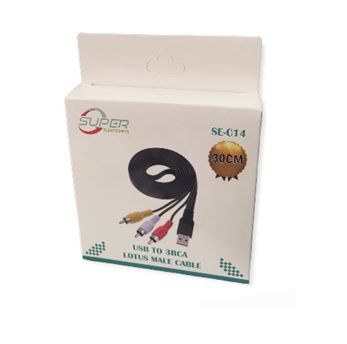 SE-C14 USB to 3RCA Male AV Cable