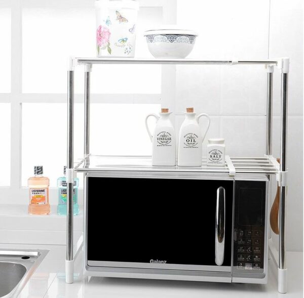 XF0889 Stainless Steel Multi-function Microwave Furnace Rack Organizer
