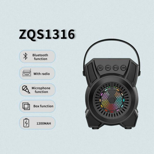 ZQS1316 1200mah Super Bass Speaker 8W 3″