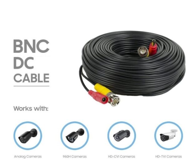 10M BNC Cable Video + DC Power CCTV Cable
