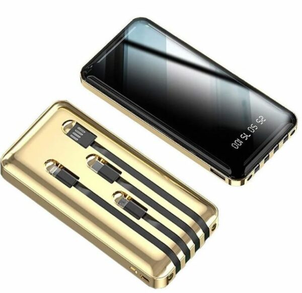 12800Mah Power Bank With Four Built-In Cable