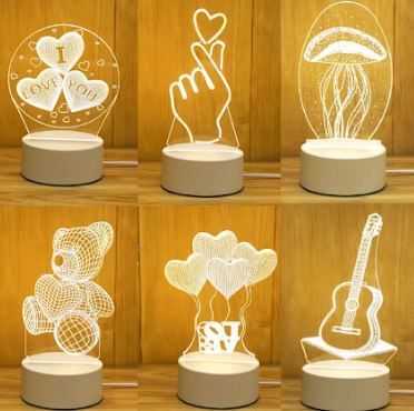 SE-131 3D Tri-colour 3D Luminous Acrylic Board Night Light
