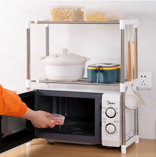 XF0889 Stainless Steel Multi-function Microwave Furnace Rack Organizer