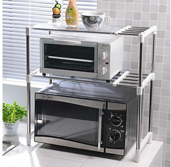 XF0889 Stainless Steel Multi-function Microwave Furnace Rack Organizer