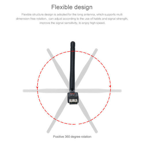 Mini USB WiFi Wireless Adapter Network LAN Card 802.11n/g/b 150Mbps With Antenna