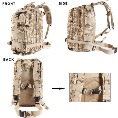 Backpack Military Tactical Sport Rucksack Outdoor Travel Camping