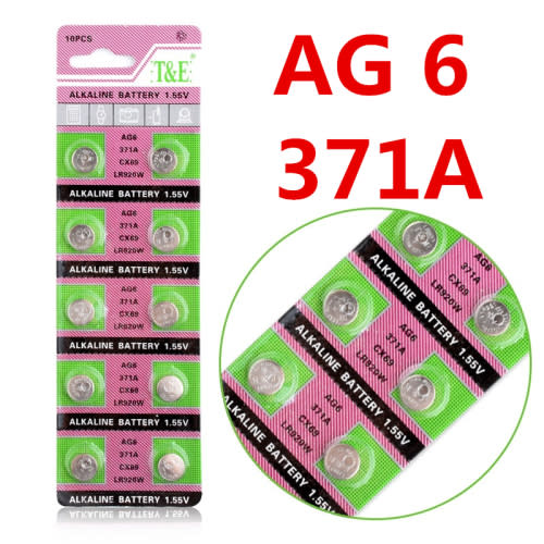 AG6 371A 1.55V Alkaline Battery 10pcs