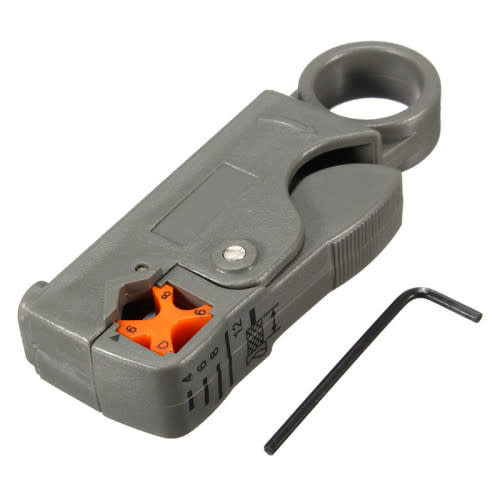 Multi Function ABS Cable Stripper Rotary Coaxial Wire Coax Stripping Cutter Tool