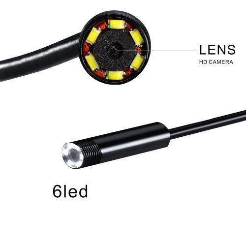 USB Wire Endoscope Camera 6 LED 5.5mm Waterproof For Android