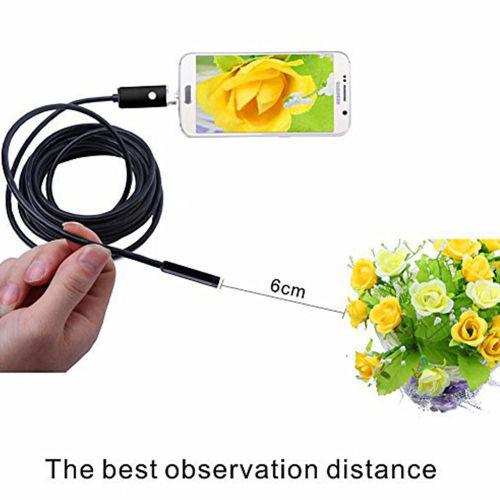 USB Wire Endoscope Camera 6 LED 5.5mm Waterproof For Android