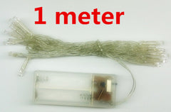 1 metre AA Battery Powered LED Christmas lights