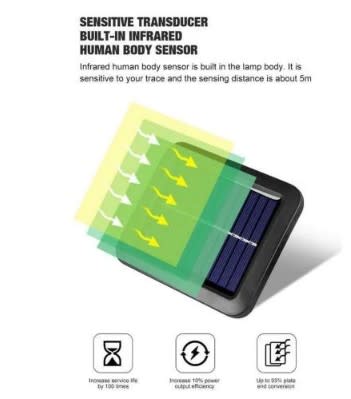 Solar Light Motion Sensor Waterproof Outdoor Path Night Lighting Lamp COB 100LED