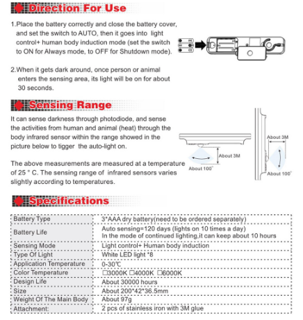 Auto Sensing LED Portable Light
