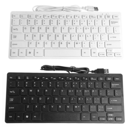 USB Mini Wired Compact Thin Keyboard for Desktop Laptop PC