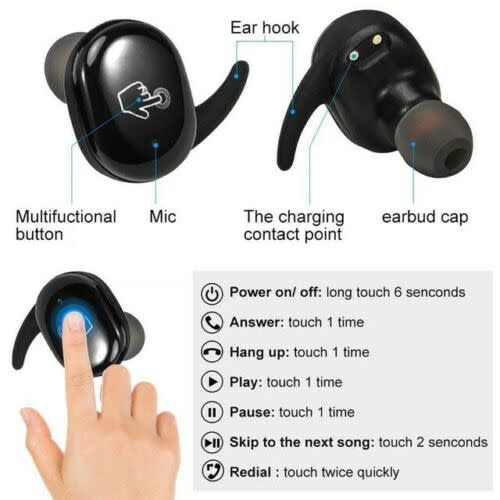 TWS4 Bluetooth 5.0 Wireless Touch Earbuds Earphones