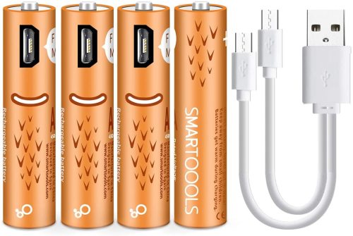 4PCS Smartoools Micro USB Rechargeable Battery AAA 450mah