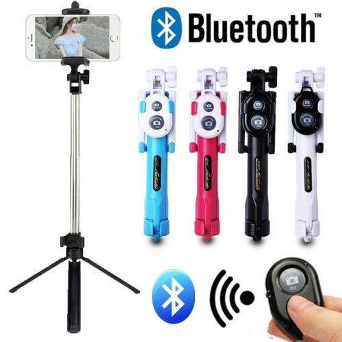 4 In 1 Multifunctional Selfie Stick Bluetooth Tripod Monopod Remote Shutter Extendable