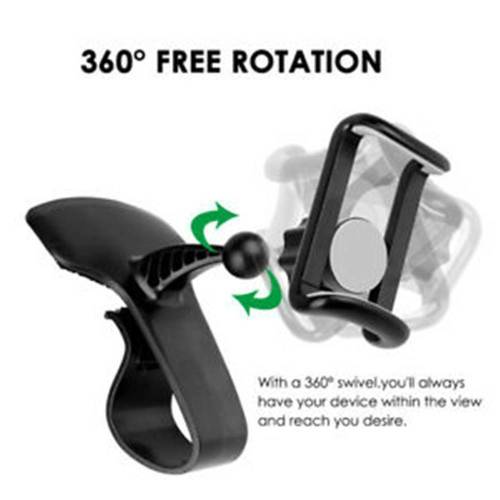Mobile Phone Holder Dashboard Clamp GPS Mount Universal 360 In-Car Dash Non-Slip