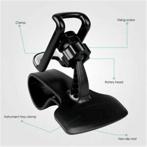 Mobile Phone Holder Dashboard Clamp GPS Mount Universal 360 In-Car Dash Non-Slip