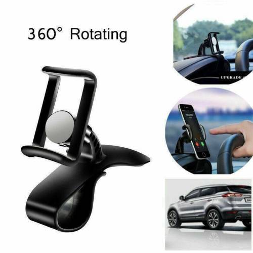 Mobile Phone Holder Dashboard Clamp GPS Mount Universal 360 In-Car Dash Non-Slip