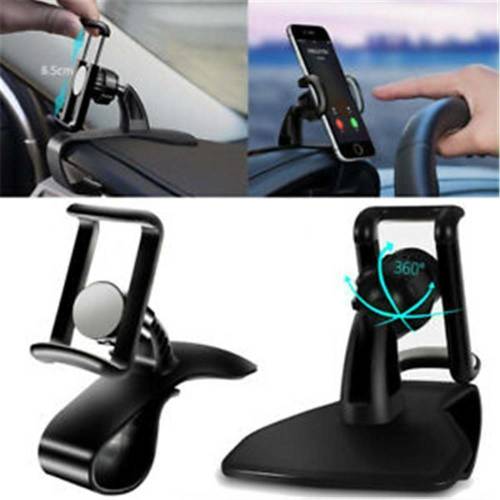 Mobile Phone Holder Dashboard Clamp GPS Mount Universal 360 In-Car Dash Non-Slip