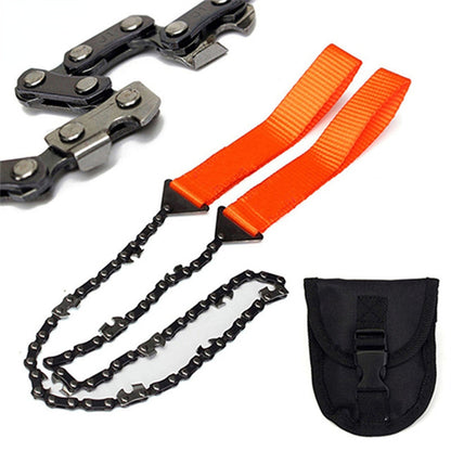 1pc Pocket Chainsaw, Outdoor Survival Hand Chainsaw, Survival Gear, Manual Hand Steel Rope Chain Saw, Emergency Kit