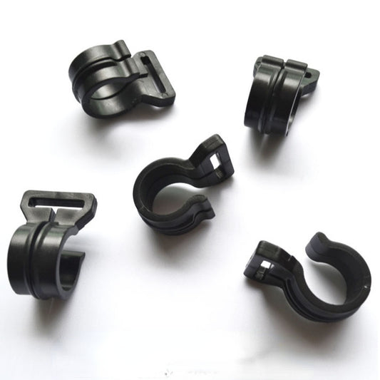 10pcs Durable PC Material Black C Clips, L Size Tent Pole Inner Hanger Clamp for Camping, Caravan Awning Hooks
