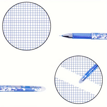 36pcs/set 6 Colors Neutral Erasable Pen, Blue/black/red/green/orange/purple Ink Writing Gel Pens Washable Handle School Office Supplies Stationery Gift