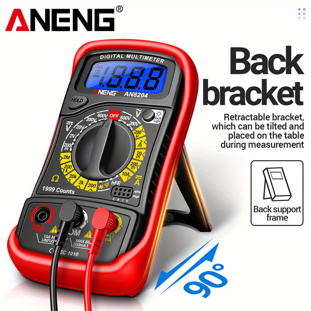 ANENG AN8204 Multimeter 1999 Counts Digital High Precision AC/DC Voltage DC Current hFE Triode Buzzer Multifunctional Test Tools