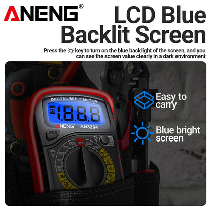 ANENG AN8204 Multimeter 1999 Counts Digital High Precision AC/DC Voltage DC Current hFE Triode Buzzer Multifunctional Test Tools
