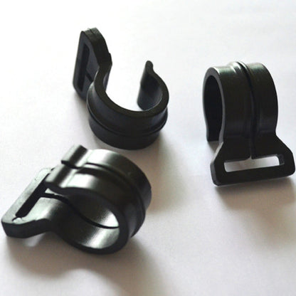 10pcs Durable PC Material Black C Clips, L Size Tent Pole Inner Hanger Clamp for Camping, Caravan Awning Hooks