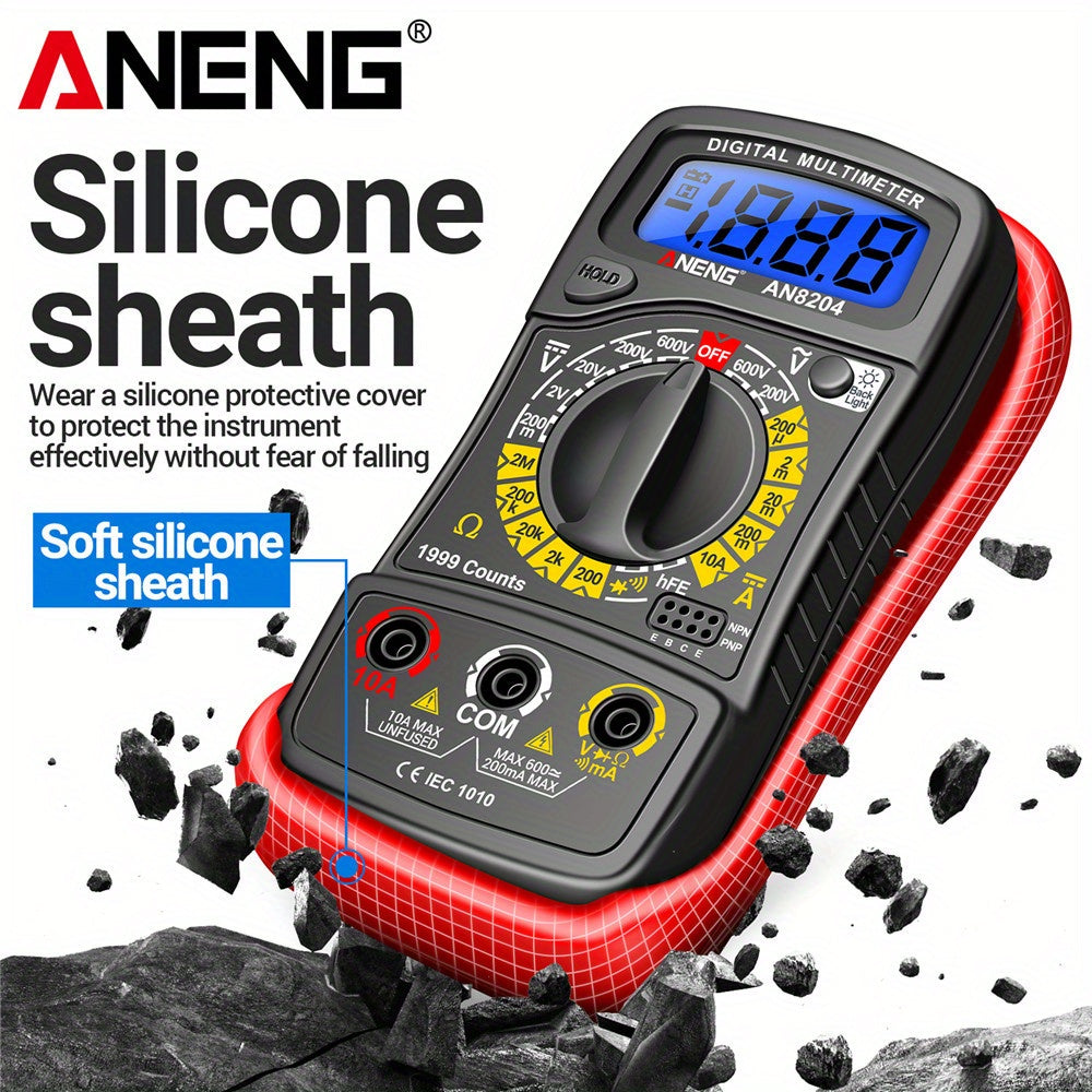 ANENG AN8204 Multimeter 1999 Counts Digital High Precision AC/DC Voltage DC Current hFE Triode Buzzer Multifunctional Test Tools