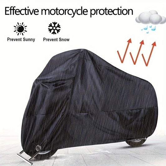 1 set of black thickened plus size motorcycle cover motorcycle sunscreen rainproof dust cover bicycle can also be used as outdoor car cover