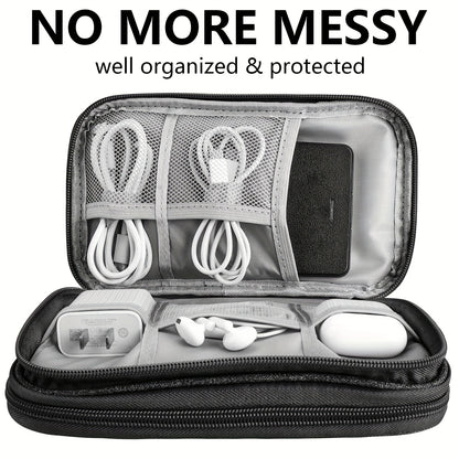 Waterproof 8-Compartment Travel Organizer - Durable, multi-sized pockets for electronics and accessories