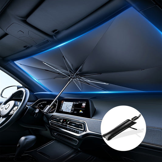 Portable foldable windproof sunshade | UV protection and heat reduction | Easy to use and store | Fits most models including SUV, MPV and trucks | Sunshade accessories