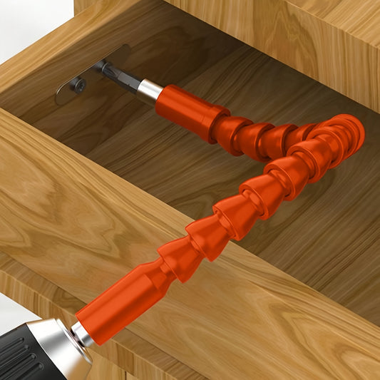 1-piece orange drill flexible shaft adapter - Sturdy universal joint for tight spaces - Multifunctional screwdriver extension bracket with safety connecting rod