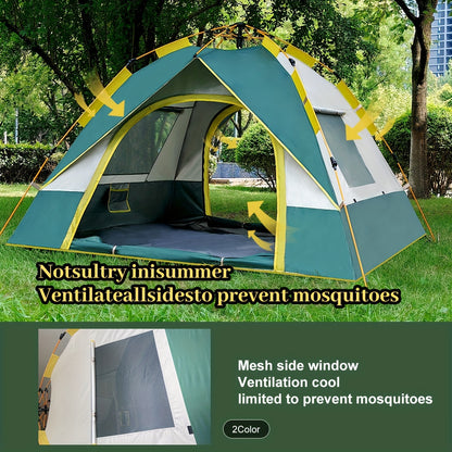 Versatile Waterproof & Windproof Tent with Dual Doors - Ideal for Family Camping, Hunting, Hiking, and Travel