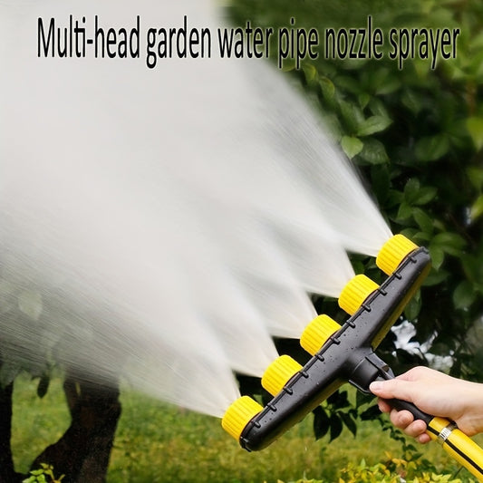 1-piece Multi-Head Garden Sprinkler - A suitable and durable lawn and vegetable watering tool for efficient gardening 5-head spray gun with 1"/3.05"/3.81" connection (clamp)