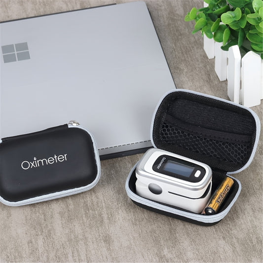 Durable Fingertip Pulse Oximeter Case with Secure Zipper - Portable Protective Carrying Bag