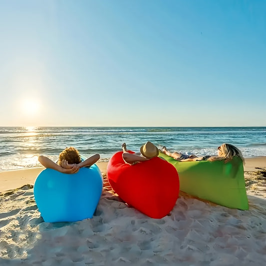 Portable Self-Inflating Air Lounger - Waterproof, Leak-Proof & Easy Setup - Ideal for Backyard, Beach, Camping, Picnics, Music Festivals & Hiking