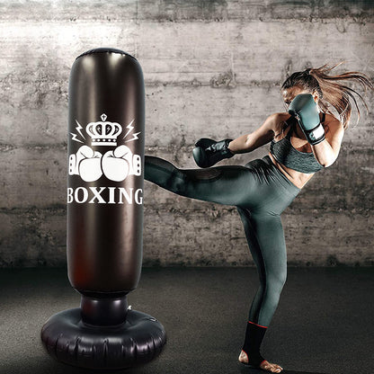 Inflatable PVC Boxing Post - Durable Punching Bag for Fighting Training