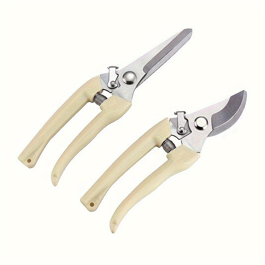 2-Pack Stainless Steel Garden Shears - Great for Pruning, Trimming and Trimming Branches and Flowers Gardening Pruning Shears Plants Garden Shears