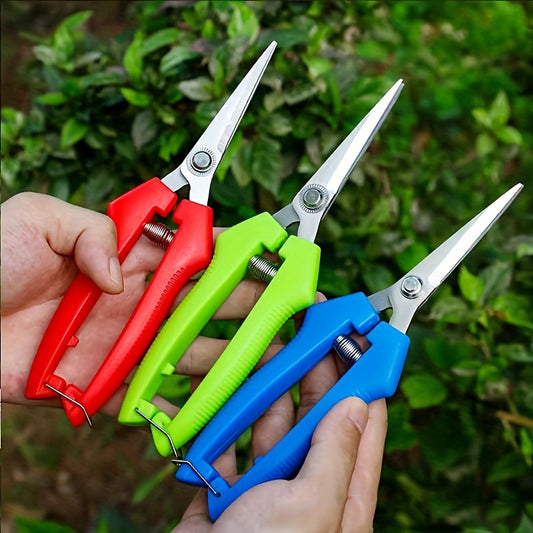 1 piece of premium ergonomic stainless steel garden shears - easy cutting, no batteries required, classic style, perfect for home gardening enthusiasts