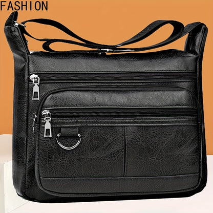 Fashion Men's Chest Bag - Casual Faux Leather Crossbody Bag with Adjustable Shoulder Strap, Large Capacity, Suitable for Daily Commuting and Outdoor Activities