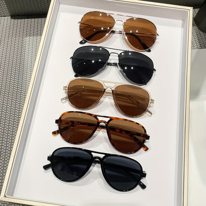 5 pieces of classic metal frame glasses with PC lenses, suitable for hiking and casual style decorative glasses for men and women